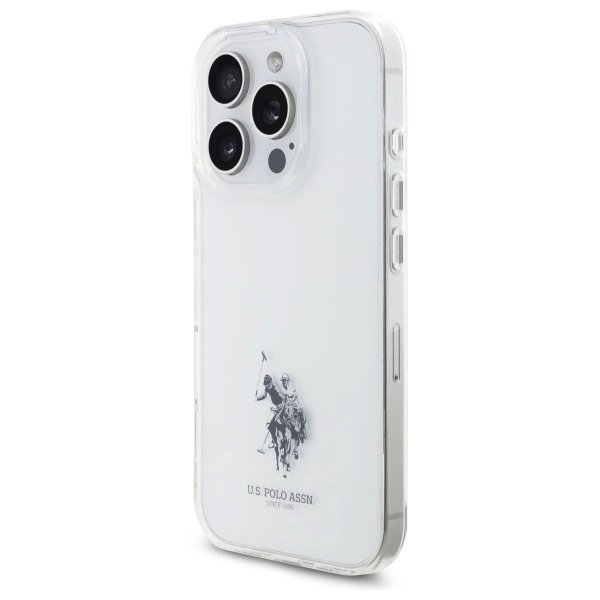 US Polo USHCP15XUSMT iPhone 15 Pro Max 6.7&quot; Permatomas/Permatomas IML Printed Double Horse Logo 1