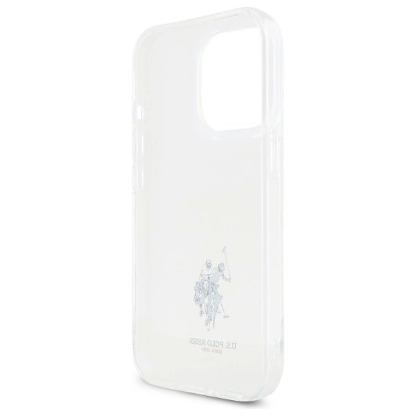 US Polo USHCP15XUSMT iPhone 15 Pro Max 6.7&quot; Permatomas/Permatomas IML Printed Double Horse Logo 5