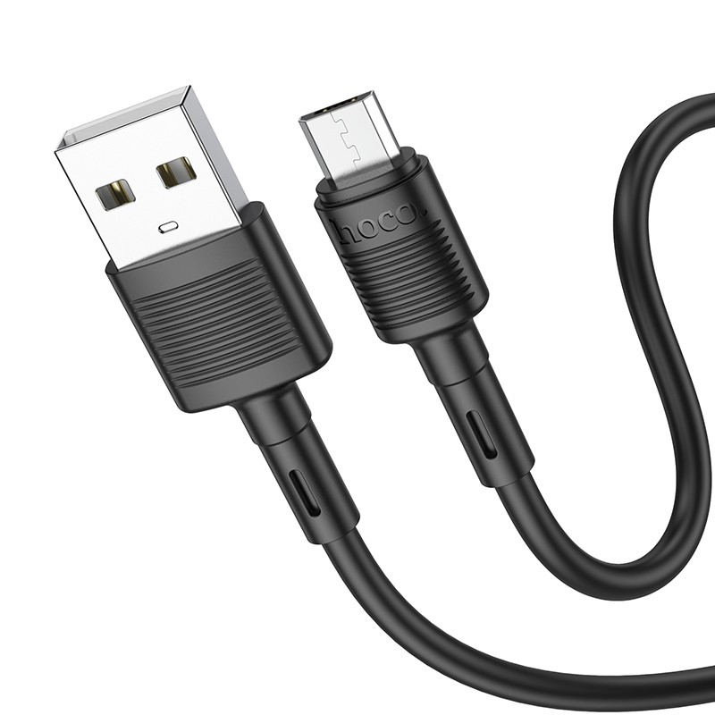 Hoco X83 USB-A – MicroUSB 1.0m kabelis – juodas