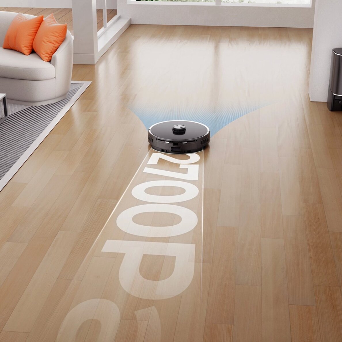 Robotinis dulkių siurblys UWANT U100 Lite su plovimo funkcija ir įkrovimo stotele – pilkas 9