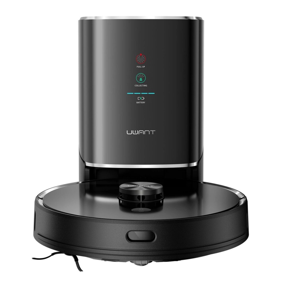 Robotinis dulkių siurblys UWANT U100 su plovimo funkcija ir įkrovimo / valymo stotele – juodas Robotinis dulkių siurblys UWANT U100 su plovimo funkcija ir įkrovimo / valymo stotele – juodas