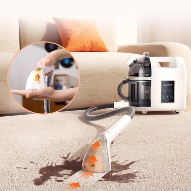 Plovimo dulkių siurblys UWANT B200 12000Pa 1900W su „Deep Cleaning“ garų funkcija – baltas 8 Plovimo dulkių siurblys UWANT B200 12000Pa 1900W su „Deep Cleaning“ garų funkcija – baltas 8