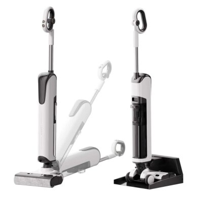 Vertikalus dulkių siurblys UWANT D100 17000Pa su plovimo funkcija ir įkrovimo stotele – baltas