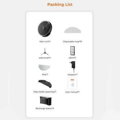 Robotinis dulkių siurblys UWANT U100 Lite su plovimo funkcija ir įkrovimo stotele – pilkas 6