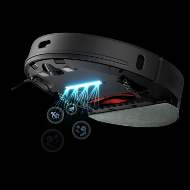 Robotinis dulkių siurblys UWANT U100 su plovimo funkcija ir įkrovimo / valymo stotele – juodas 7 Robotinis dulkių siurblys UWANT U100 su plovimo funkcija ir įkrovimo / valymo stotele – juodas 7