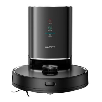 Robotinis dulkių siurblys UWANT U100 su plovimo funkcija ir įkrovimo / valymo stotele – juodas