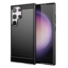 [Užsakomoji prekė] Dėklas Samsung Galaxy S24 Ultra - Techsuit Carbon Silicone - Juodas