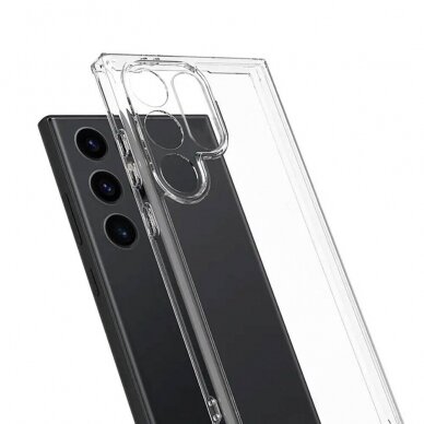 [Užsakomoji prekė] Dėklas Samsung Galaxy S22 Ultra 5G - Techsuit Shockproof silikoninis - Permatomas 1