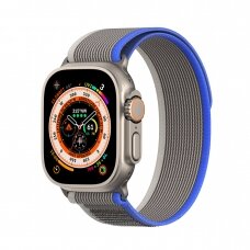 Apyrankė Dux Ducis Strap YJ Version Apple Watch 9 / 8 / 7 / 6 / SE / 5 / 4 / 3 / 2 / 1 (38, 40, 41 mm) - Mėlyna/pilka