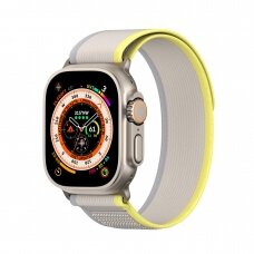 Apyrankė Dux Ducis Strap YJ Version Apple Watch Ultra/9/8/7/6/SE/5/4/3/2/1 (42, 44, 45, 49 mm) - Geltona/smėlinė