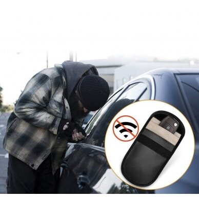 Vertical Signal blocking chest Radio blocking Faraday case skirta car keys 14 cm x 10 cm black UGLX912 1