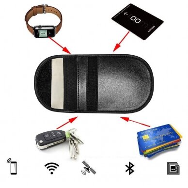 Vertical Signal blocking chest Radio blocking Faraday case skirta car keys 14 cm x 10 cm black UGLX912 5