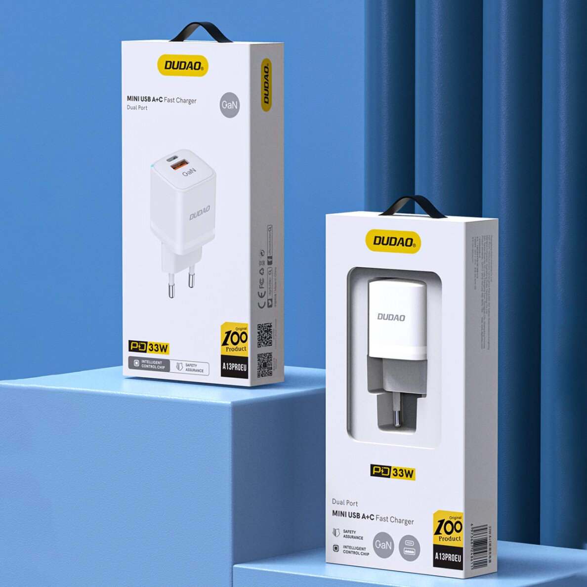 Wall charger GaN 33W PPS USB C/USB Dudao A13Pro - white 8