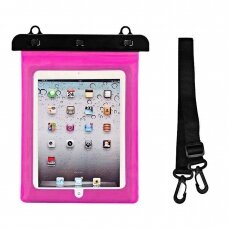 Vandeniui atsparus dėklas Waterproof PVC tablet case - rožinis