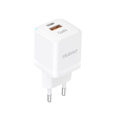 Wall charger GaN 33W PPS USB C/USB Dudao A13Pro - white Wall charger GaN 33W PPS USB C/USB Dudao A13Pro - white