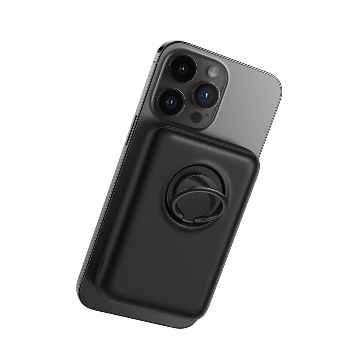 Wireless powerbank 10000mAh Joyroom JR-W050 20W MagSafe with ring and stand - black 2 Wireless powerbank 10000mAh Joyroom JR-W050 20W MagSafe with ring and stand - black 2