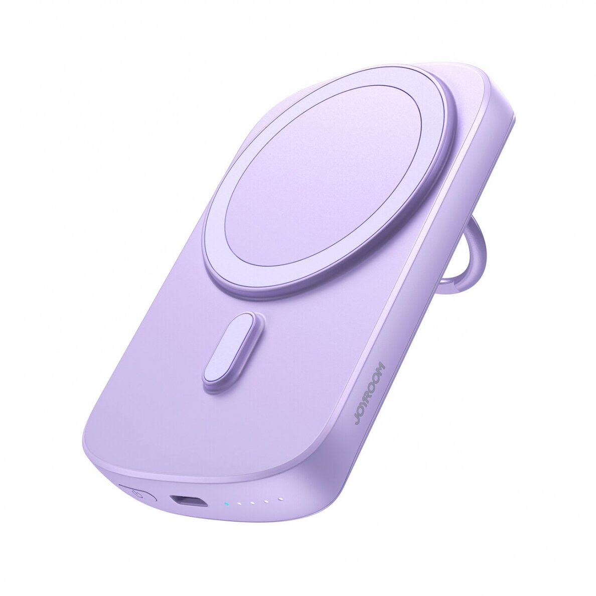 Wireless powerbank 6000mAh Joyroom JR-W030 20W MagSafe with ring and stand - purple Wireless powerbank 6000mAh Joyroom JR-W030 20W MagSafe with ring and stand - purple