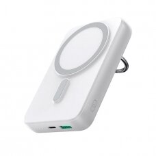 Wireless power bank 10000mAh Joyroom JR-W050 20W MagSafe with ring and stand - white