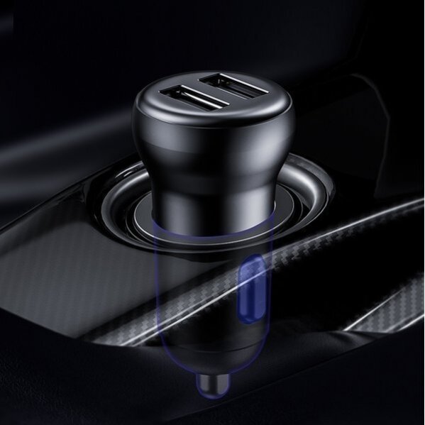 Wireless Bluetooth FM transmitter with charger Baseus S-16 (Overseas edition) - Juodas 3