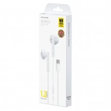 Ausinės WK Design wired USB Type C earphones Baltos (YA01 TypeC white)