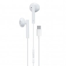 Ausinės WK Design wired USB Type C earphones Baltos (YA01 TypeC white)