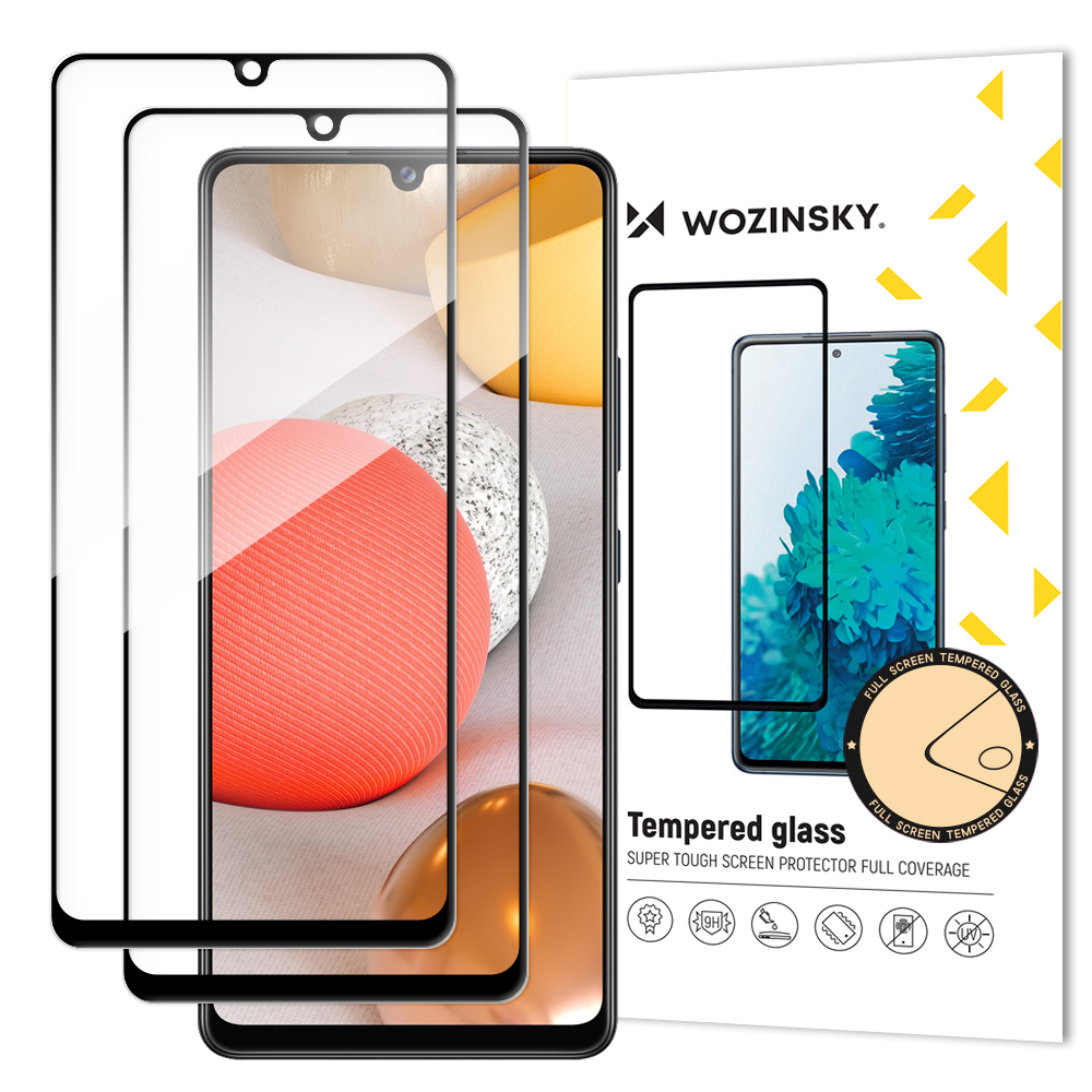 Ekrano apsauga Wozinsky Tempered Glass Full Glue Samsung Galaxy A42 5G Juodais kraštais (tinka su dėklu) 2 VNT. Ekrano apsauga Wozinsky Tempered Glass Full Glue Samsung Galaxy A42 5G Juodais kraštais (tinka su dėklu) 2 VNT.