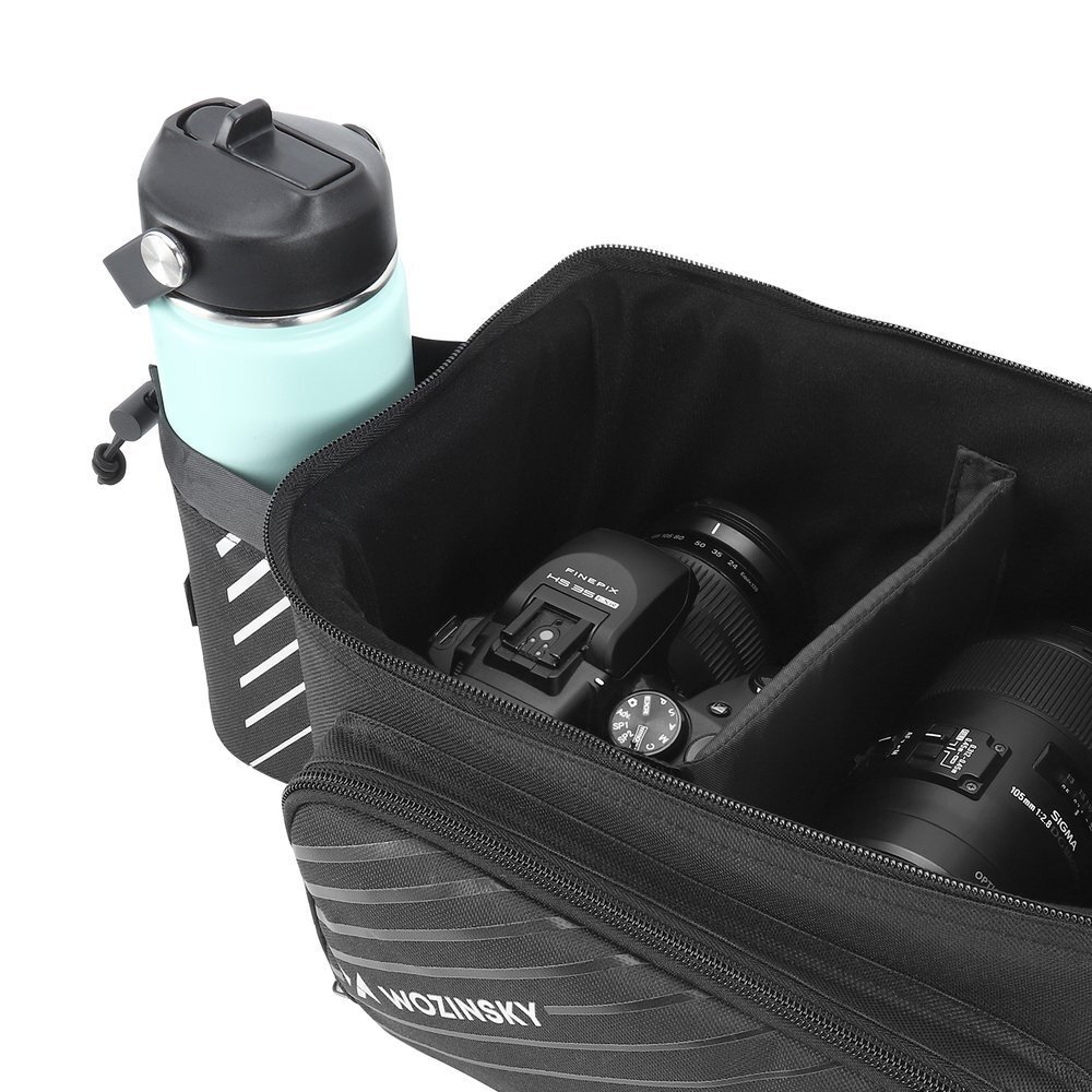 Dviračio Bagažinės Krepšys Wozinsky Bicycle Bike Pannier Bag Rear Trunk Bag with Shoulder Strap 9L Juodas (WBB22BK) 7 Dviračio Bagažinės Krepšys Wozinsky Bicycle Bike Pannier Bag Rear Trunk Bag with Shoulder Strap 9L Juodas (WBB22BK) 7