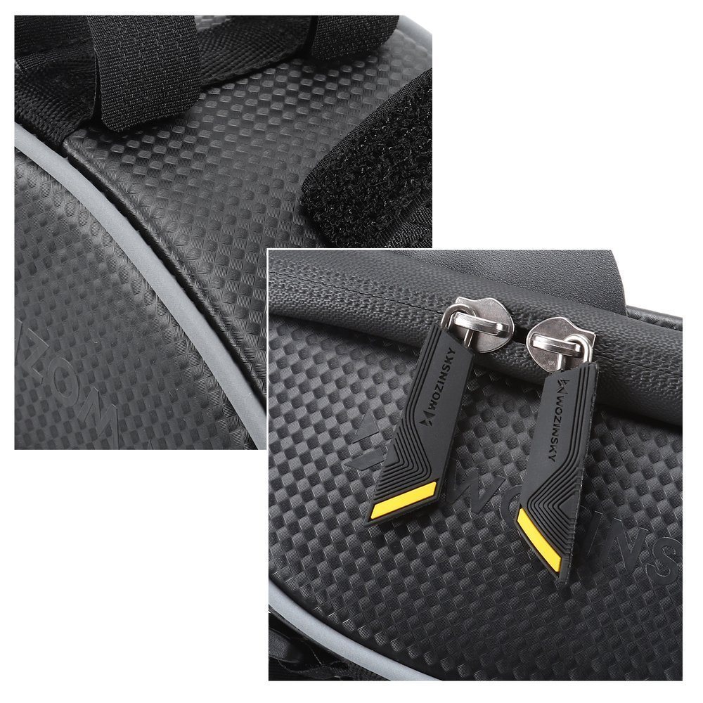 Krepšys Dviračiui montuojamas ant vairo + Telefono Laikiklis pritaikytas liečiamajam ekranui Wozinsky Bicycle Front Frame Handlebar Bag Touch Screen Phone Holder 1L Juodas (WBB16BK) 14