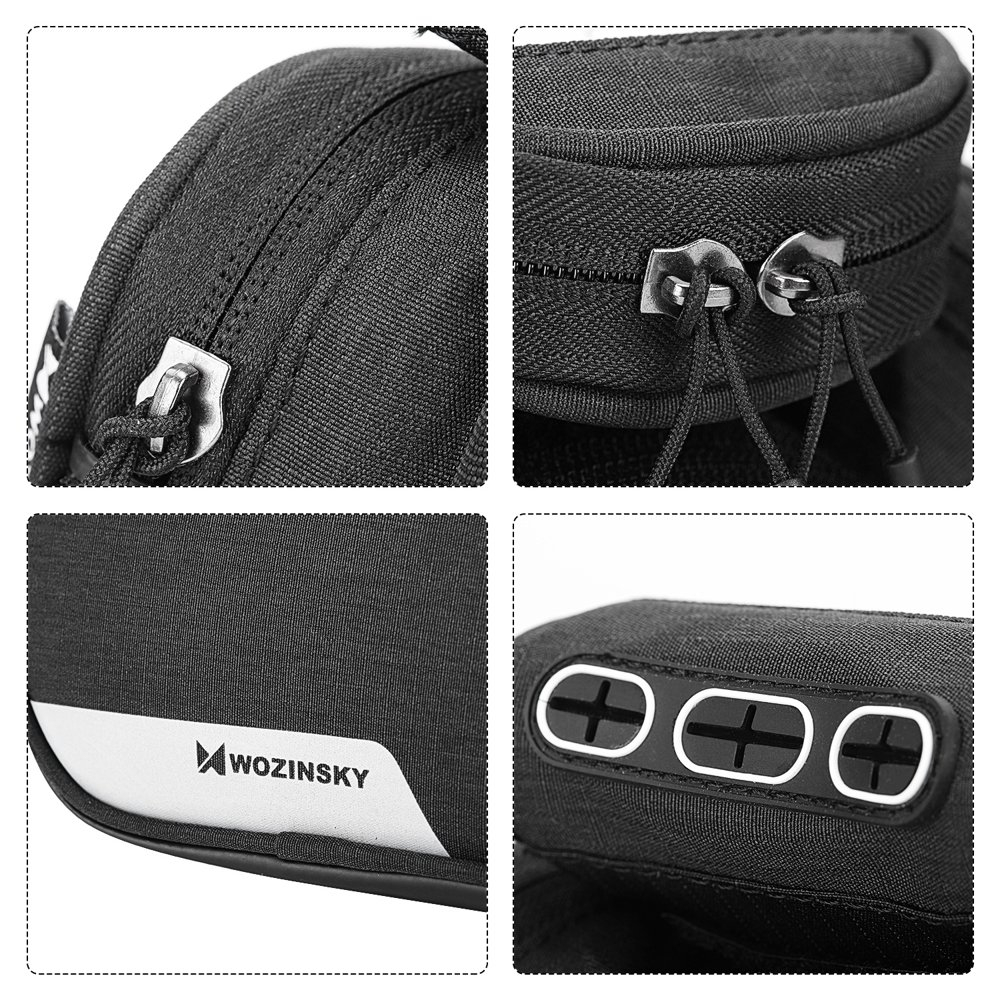 Wozinsky Bike Front Storage Bag Bicycle Frame Phone Case 6,5 Inch Max 1,5L Juodas (Wbb7Bk) 7 Wozinsky Bike Front Storage Bag Bicycle Frame Phone Case 6,5 Inch Max 1,5L Juodas (Wbb7Bk) 7