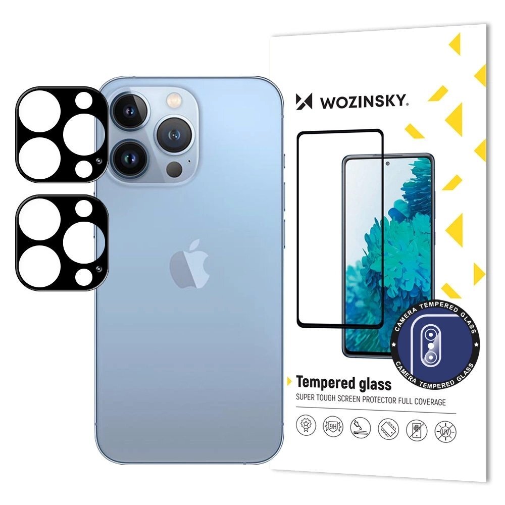 iPhone 17 Pro Max Wozinsky Full Camera Glass kameros stiklas – juodas (2 vnt.) iPhone 17 Pro Max Wozinsky Full Camera Glass kameros stiklas – juodas (2 vnt.)