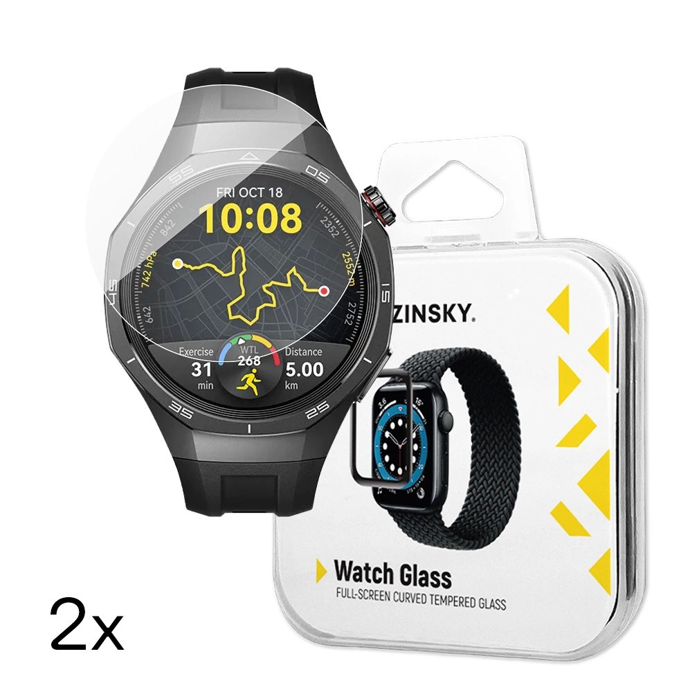 Wozinsky Full Glue grūdintas stiklas Huawei Watch GT 5 / GT 5 Pro / GT 4 / GT 4 Pro / GT 3 / GT 3 Pro 42 mm (2 vnt.)