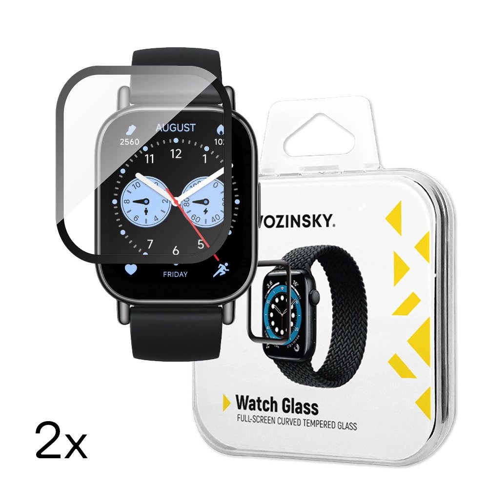 Wozinsky Full Glue grūdintas stiklas Xiaomi Redmi Watch 5 Lite (2 vnt.)