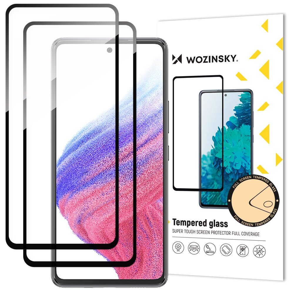 Ekrano apsauga Wozinsky Full Glue Tempered Glass Samsung Galaxy A54 5G x 2 vnt Juodais kraštais Ekrano apsauga Wozinsky Full Glue Tempered Glass Samsung Galaxy A54 5G x 2 vnt Juodais kraštais