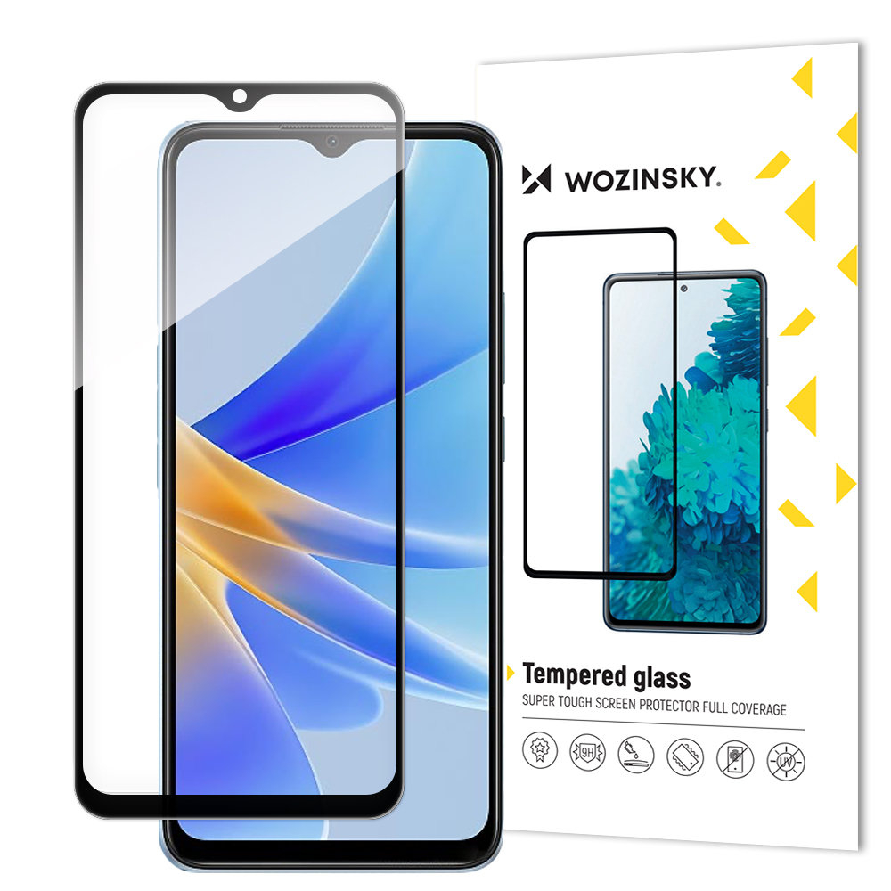 Ekrano apsauga Wozinsky Full Glue Tempered Glass For Oppo A17 Juodais kraštais Ekrano apsauga Wozinsky Full Glue Tempered Glass For Oppo A17 Juodais kraštais
