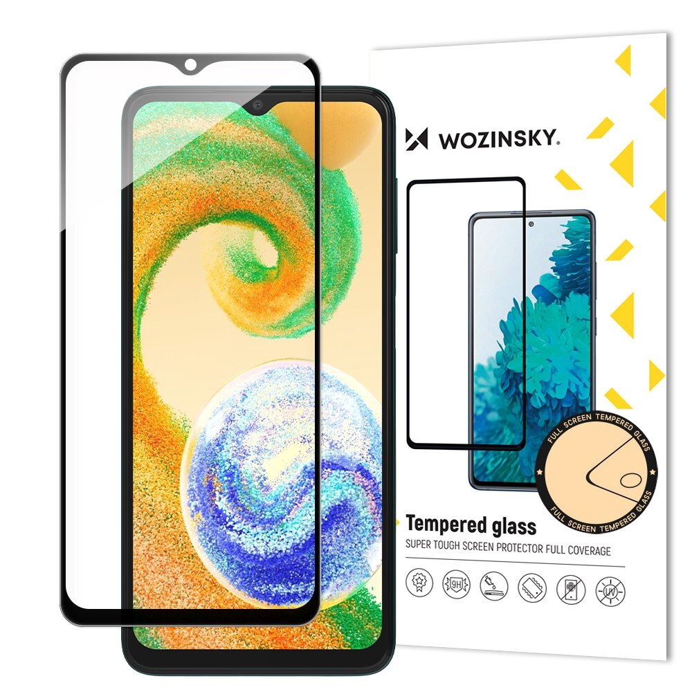 Ekrano apsauga Wozinsky Full Glue Tempered Glass For Samsung Galaxy A04s Juodais kraštais Ekrano apsauga Wozinsky Full Glue Tempered Glass For Samsung Galaxy A04s Juodais kraštais