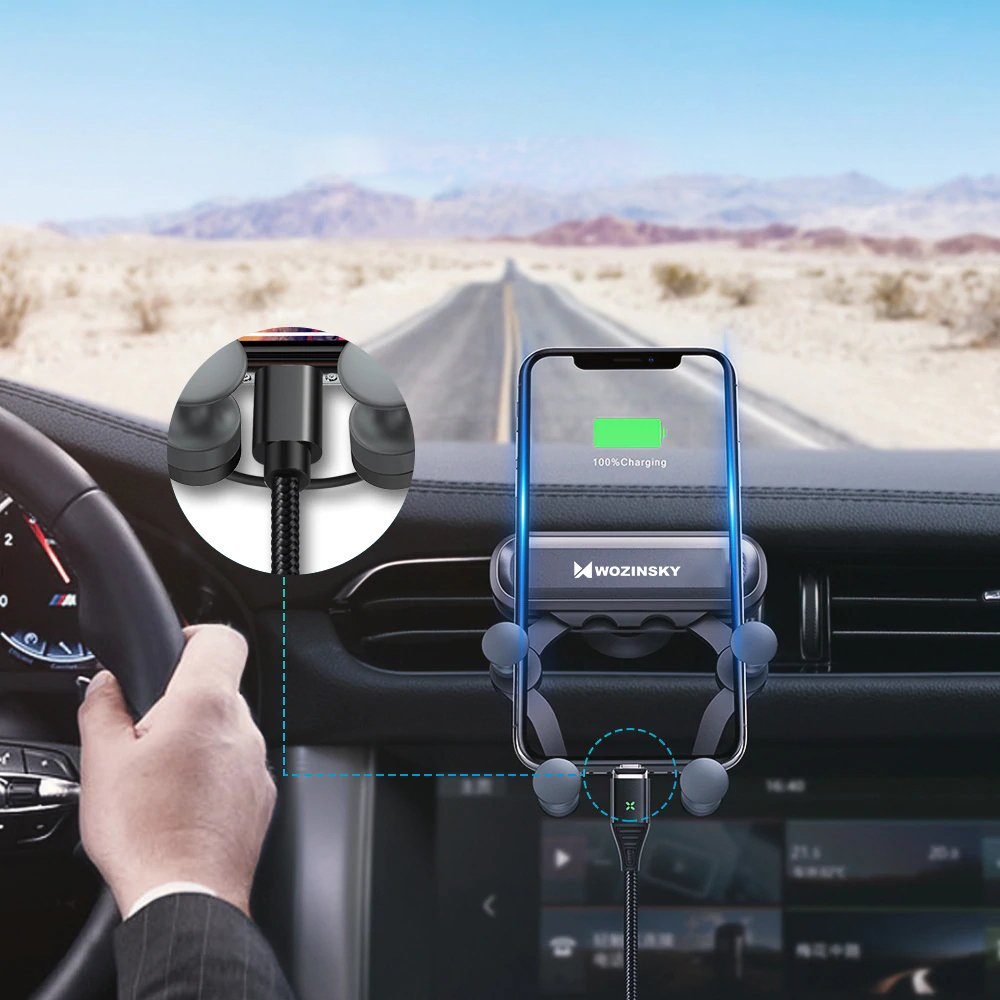 Wozinsky Gravity Car Mount Phone Holder skirta Air Outlet Black (Wch-05) 10 Wozinsky Gravity Car Mount Phone Holder skirta Air Outlet Black (Wch-05) 10