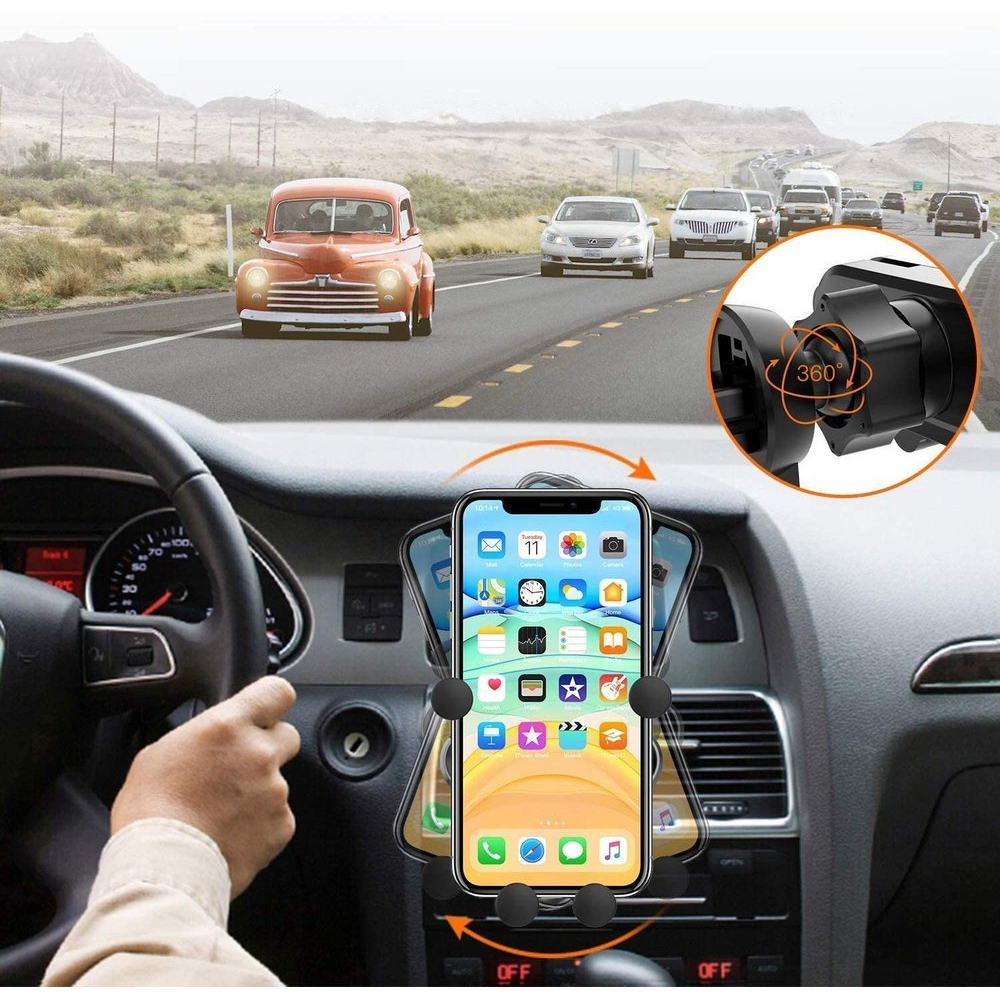 Wozinsky Gravity Car Mount Phone Holder skirta Air Outlet Black (Wch-05) 28 Wozinsky Gravity Car Mount Phone Holder skirta Air Outlet Black (Wch-05) 28