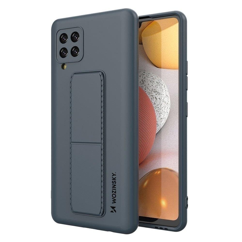 Lankstus Silikoninis Dėklas su Stovu Wozinsky Kickstand Case Samsung Galaxy A22 4G Mėlynas Lankstus Silikoninis Dėklas su Stovu Wozinsky Kickstand Case Samsung Galaxy A22 4G Mėlynas