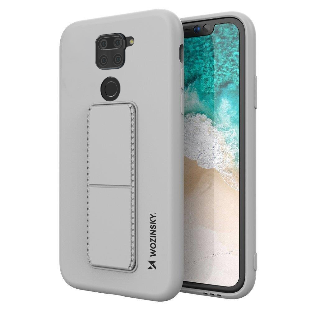 Wozinsky Kickstand Lankstaus Silikono Dėklas Su Stovu Xiaomi Redmi 10X 4G / Xiaomi Redmi Note 9 Pilkas Wozinsky Kickstand Lankstaus Silikono Dėklas Su Stovu Xiaomi Redmi 10X 4G / Xiaomi Redmi Note 9 Pilkas