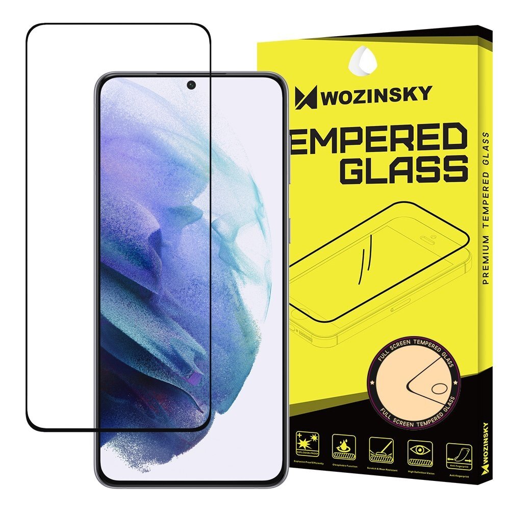 Apsauginis stiklas Wozinsky Tempered Glass Full Glue Samsung Galaxy S21 5G Juodais kraštais Apsauginis stiklas Wozinsky Tempered Glass Full Glue Samsung Galaxy S21 5G Juodais kraštais