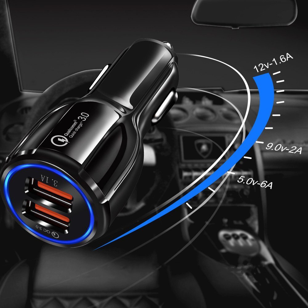 Akcija! Wozinsky Universal Car Charger 2X Usb Quick Charge 3.0 Qc3.0 3.1A Black (Wcc-02) 4 Akcija! Wozinsky Universal Car Charger 2X Usb Quick Charge 3.0 Qc3.0 3.1A Black (Wcc-02) 4