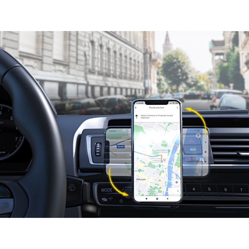 Wozinsky Universal Magnetic Car Bracket Mount Phone Holder 360 skirta Air Outlet Black (Wmh-03) 9 Wozinsky Universal Magnetic Car Bracket Mount Phone Holder 360 skirta Air Outlet Black (Wmh-03) 9