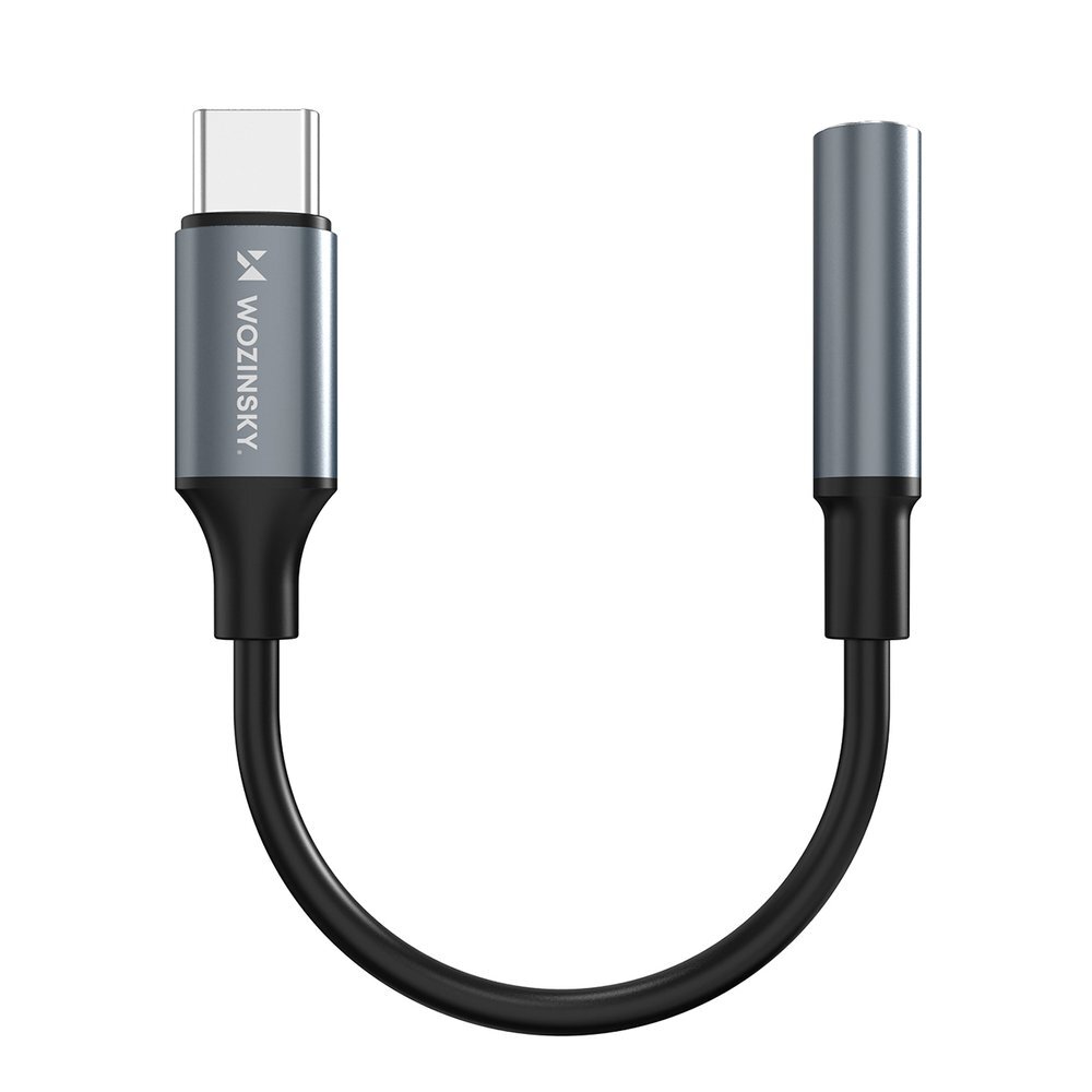 Adapteris Wozinsky WACM-01 USB-C – 3.5mm Mini Jack – juodas