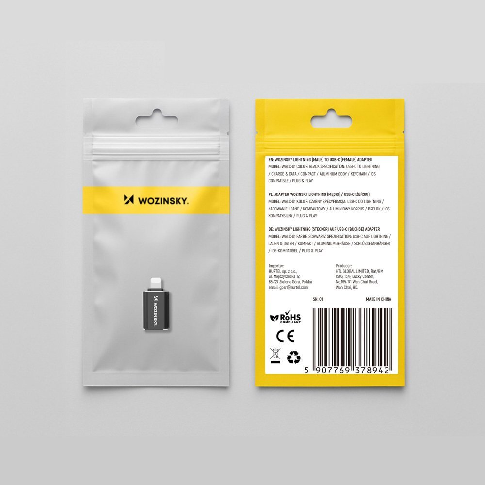 Adapteris Wozinsky WALC-01 Lightning – USB-C – juodas 10