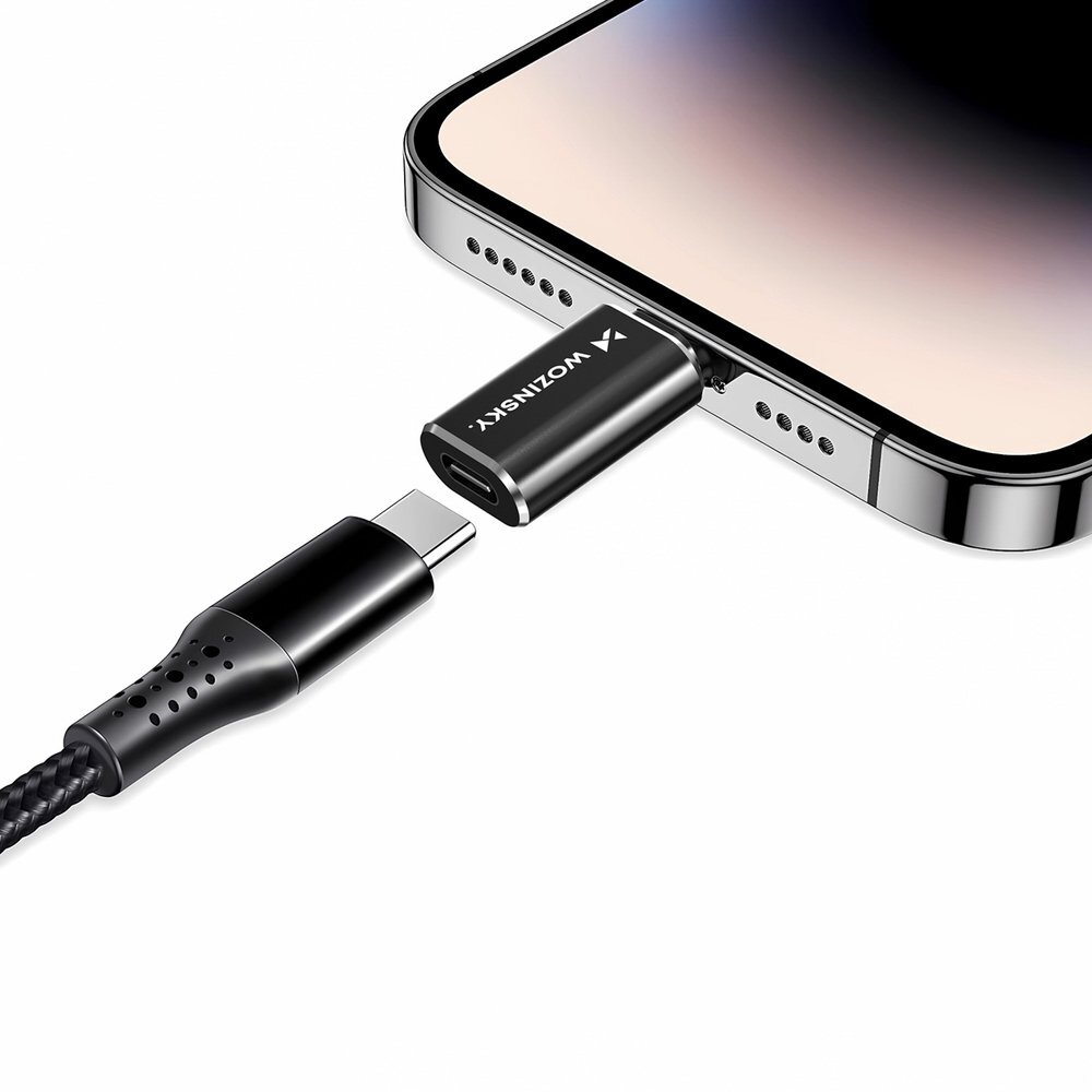 Adapteris Wozinsky WALC-01 Lightning – USB-C – juodas 8 Adapteris Wozinsky WALC-01 Lightning – USB-C – juodas 8