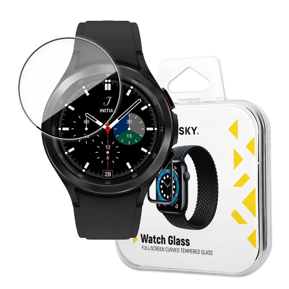 Ekrano apsauga Wozinsky Watch Glass Hybrid Glass for Samsung Galaxy Watch 4/5 44 mm Juoda Ekrano apsauga Wozinsky Watch Glass Hybrid Glass for Samsung Galaxy Watch 4/5 44 mm Juoda
