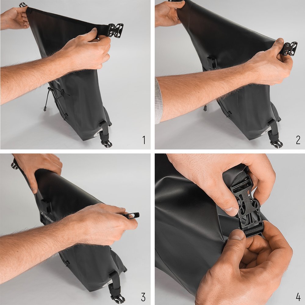 Dviračio bagažinės krepšys Wozinsky 25l, vandeniui atsparus (WBB24BK) – juodas 8 Dviračio bagažinės krepšys Wozinsky 25l, vandeniui atsparus (WBB24BK) – juodas 8