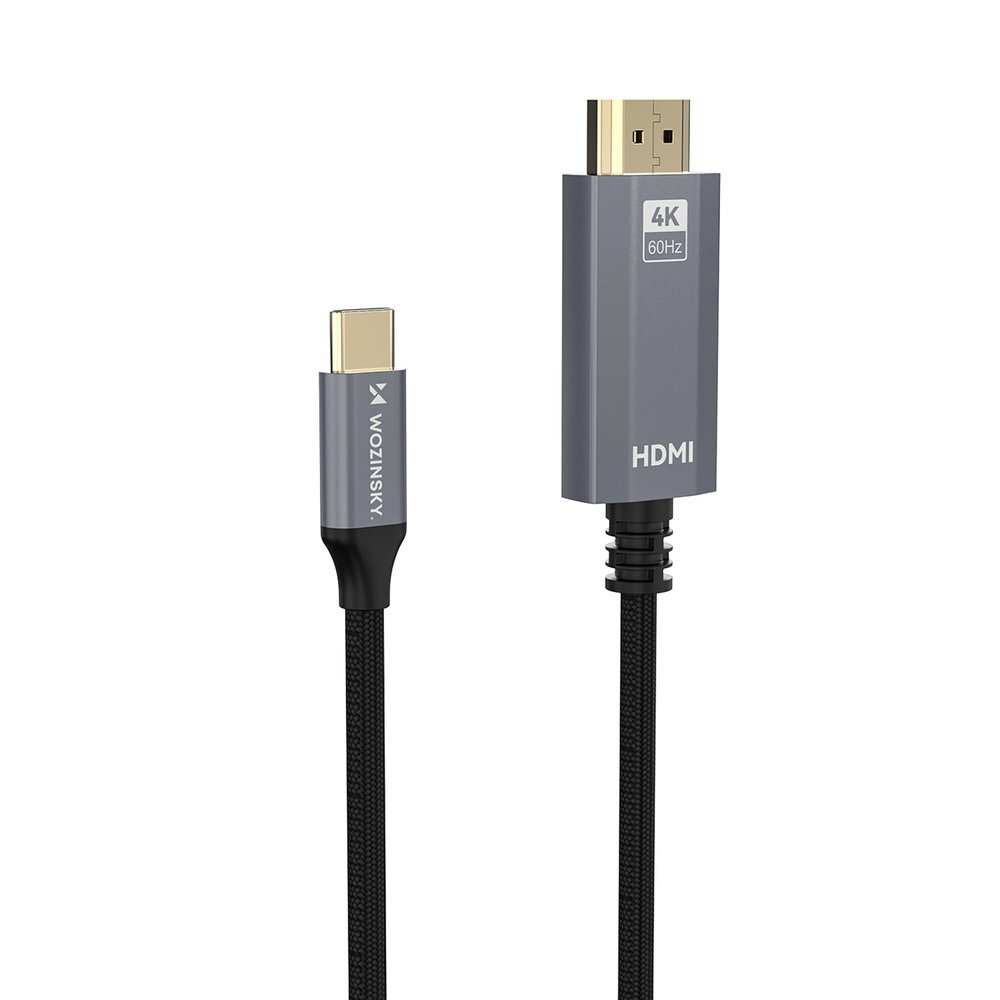 Kabelis Wozinsky WCCH-01 USB-C – HDMI 4K 60Hz 1.8m – juodas 3