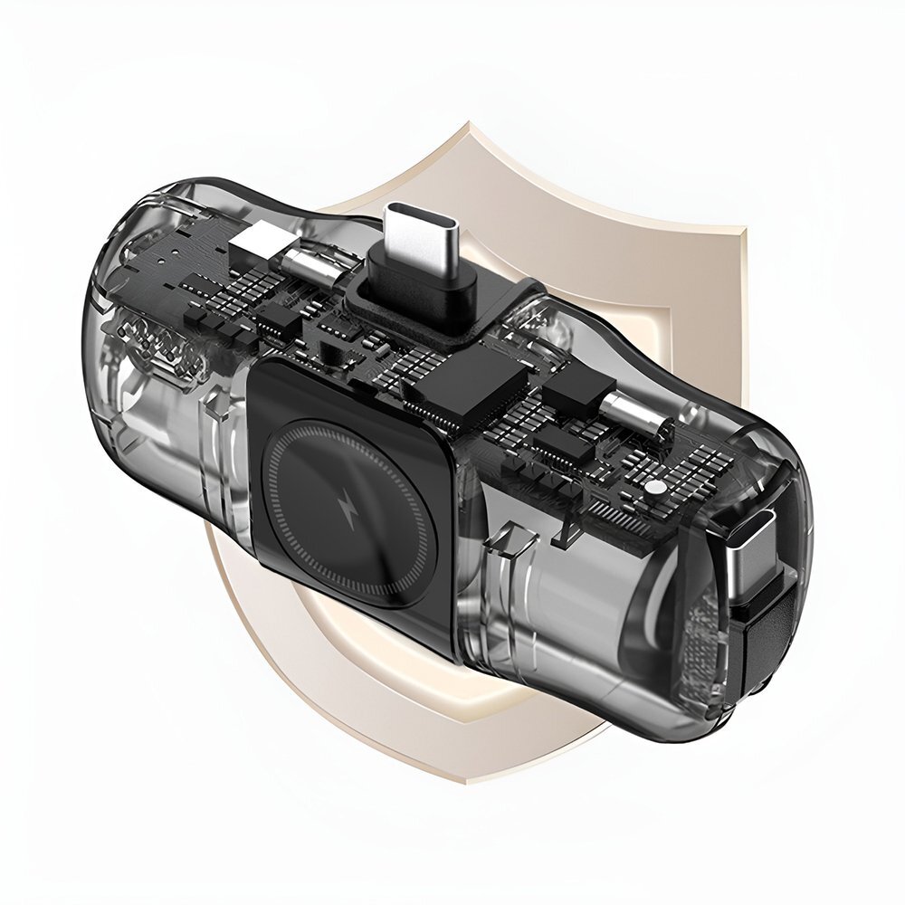 Išorinė baterija Wozinsky WF16-YCS 5000mAh 15W USB-C Mini su integruotu USB-C laidu ir Apple Watch įkrovikliu – juoda 10 Išorinė baterija Wozinsky WF16-YCS 5000mAh 15W USB-C Mini su integruotu USB-C laidu ir Apple Watch įkrovikliu – juoda 10