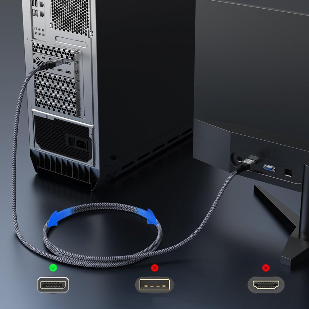 Kabelis Wozinsky WPS-16AYL1S DisplayPort 2.1 VESA Certified 80 Gb/s 16K@60Hz 8K@120Hz 4K@240Hz HDR HDCP DSC 1m – juodas 7 Kabelis Wozinsky WPS-16AYL1S DisplayPort 2.1 VESA Certified 80 Gb/s 16K@60Hz 8K@120Hz 4K@240Hz HDR HDCP DSC 1m – juodas 7